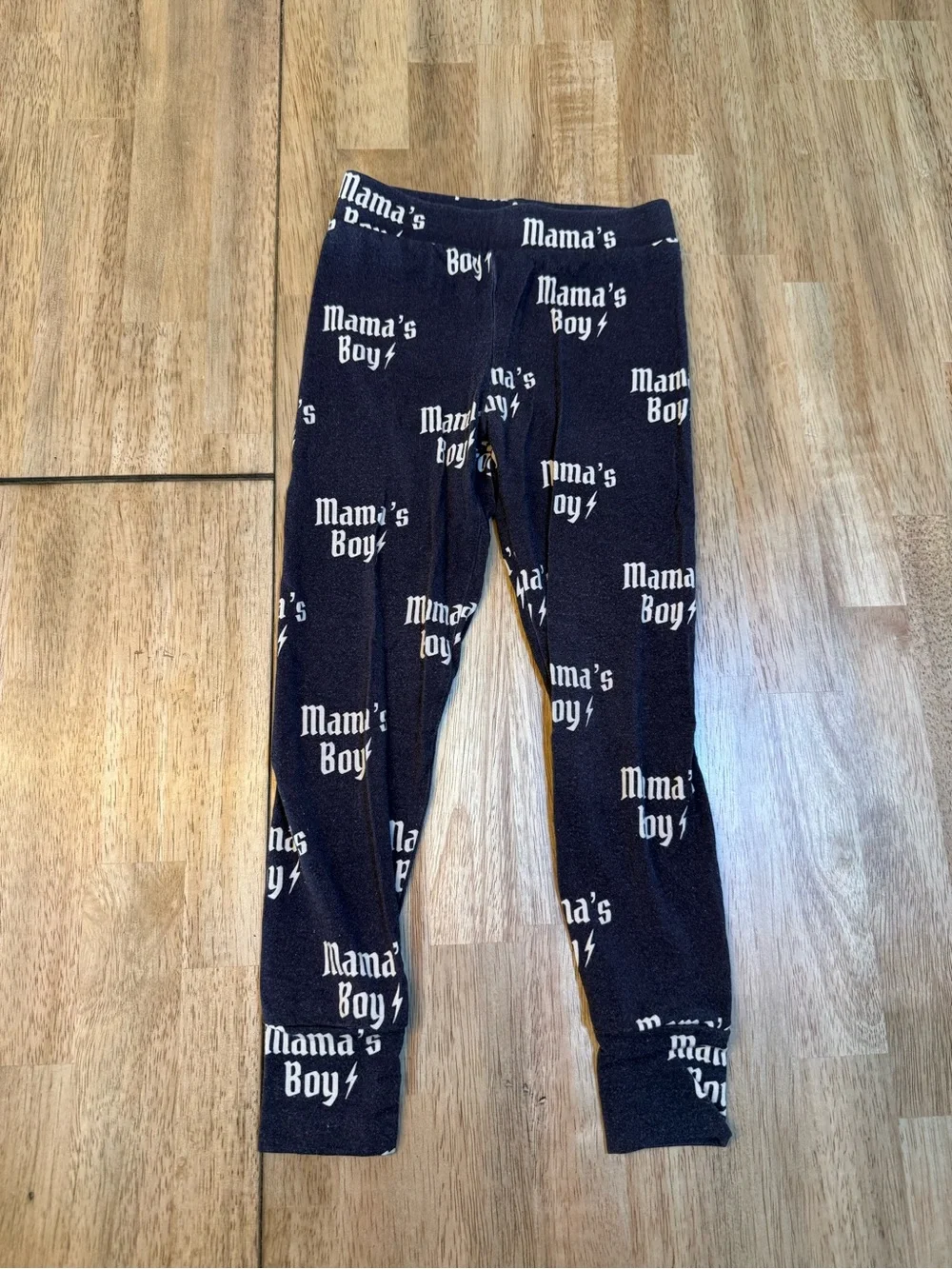 Mama's Boy Black Kids Pajama Pants - Cozy Printed Sleepwear
